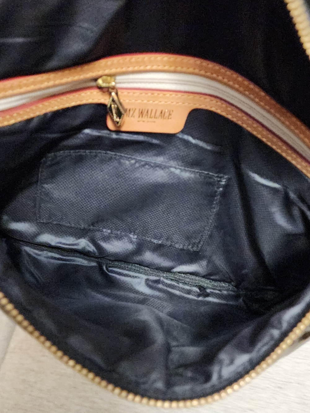 MZ Wallace Black Quilted Patent Crossbody Belt Bag with Gold Hardware - Picture 7 of 8